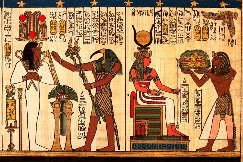 Papiro egipcio con información médica